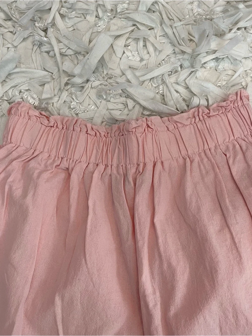 Pink Elastic Waist Summer Shorts